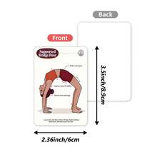 36 piezas Tarjetas portátiles de enseñanza de posturas de yoga de dibujos animados: Guía básica de posturas de yoga para principiantes - Multicolor - Ver 8