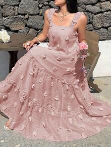 Plus Size Dresses - Pale Pink - View 3