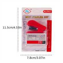 1pc Random Color - Small Stapler Staples Office Supplies Plastic Stapler - A - View 3
