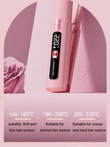 This Cordless Electric Hair Straightener/Mini Curling Iron Features 7 Temperature Settings, Is A Portable Ceramic Curling Iron, And Is USB Rechargeable. It's Perfect For Home, Travel, And Salon Use, And Makes A Wonderful Gift For Your Loved One. - Multicolor - View 7