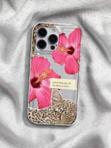 Funda de teléfono transparente con diseño floral de hibisco, cubierta protectora suave de TPU con patrón de escritura, compatible con iPhone 13/11/17/17pro/16/14/15/15pro/15 Plus/15 Promax/7plus/8plus/X/Xs Max/Xr/11pro/12pro/13pro/14pro/12mini/13mini/11promax/12promax/13promax/14promax/14plus/17pro Max/17Air/6/6s Plus/7/8/16Pro/16plus/16promax/Se2/17promax y Galaxy/A54/A14/A12/A13/A15/A32/A33/A24/A52S/S20/S21/S22/S23/S24/S23Plus/S24ultra/S25/A15/A33/A23 - Multicolor 5 - Ver 2