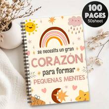 Buku Catatan Apresiasi Bunga Spanyol yang Menarik, Jurnal Perjalanan Jilid Spiral, Buku Harian Perencana Pembelajaran Positif, Perlengkapan Kantor Sekolah, Hadiah Kembali ke Sekolah, Hadiah Apresiasi Guru, Buku Catatan Belajar, Pengatur Pribadi Perguruan Tinggi - G - View 4