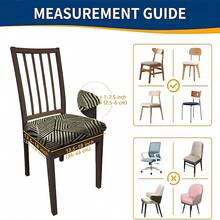 2/4/6 pezzi Coprisedili elasticizzati con motivo a righe, adatti per la decorazione della casa, soggiorno, sala da pranzo, giardino, hotel, eventi, in materiale poliestere lavabile, protezione per sedili di sedie - Multicolore - Visualizzare 11