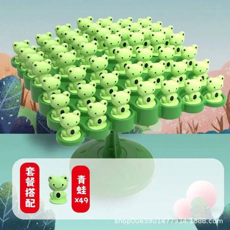 Plastic Toy For Children: Balancing Tree With Stacking Monkeys And Frogs, Interactive Educational Game For Parents And Children, Concentration Training And Early Learning - Frog - View 1