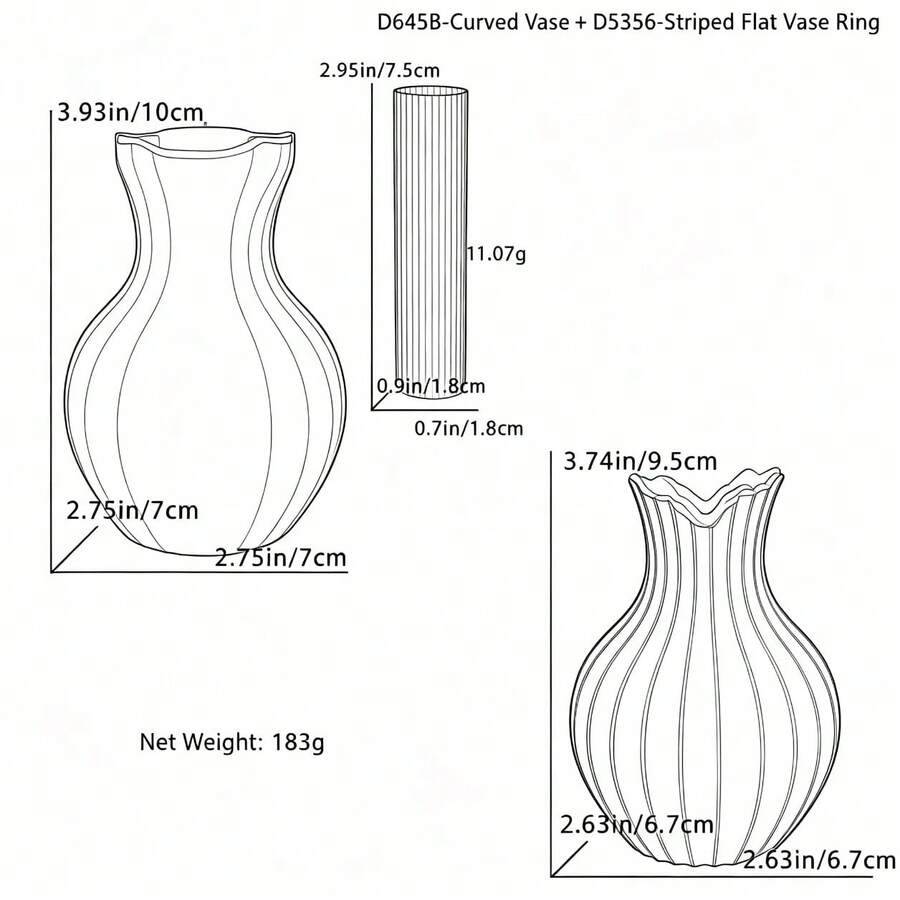 1個DIY波浪邊花瓶矽膠模具,直條紋筆筒收納盒模具,石膏樹脂花卉裝飾模具 - 曲邊花瓶+條紋平面花瓶花器 - 查看 1