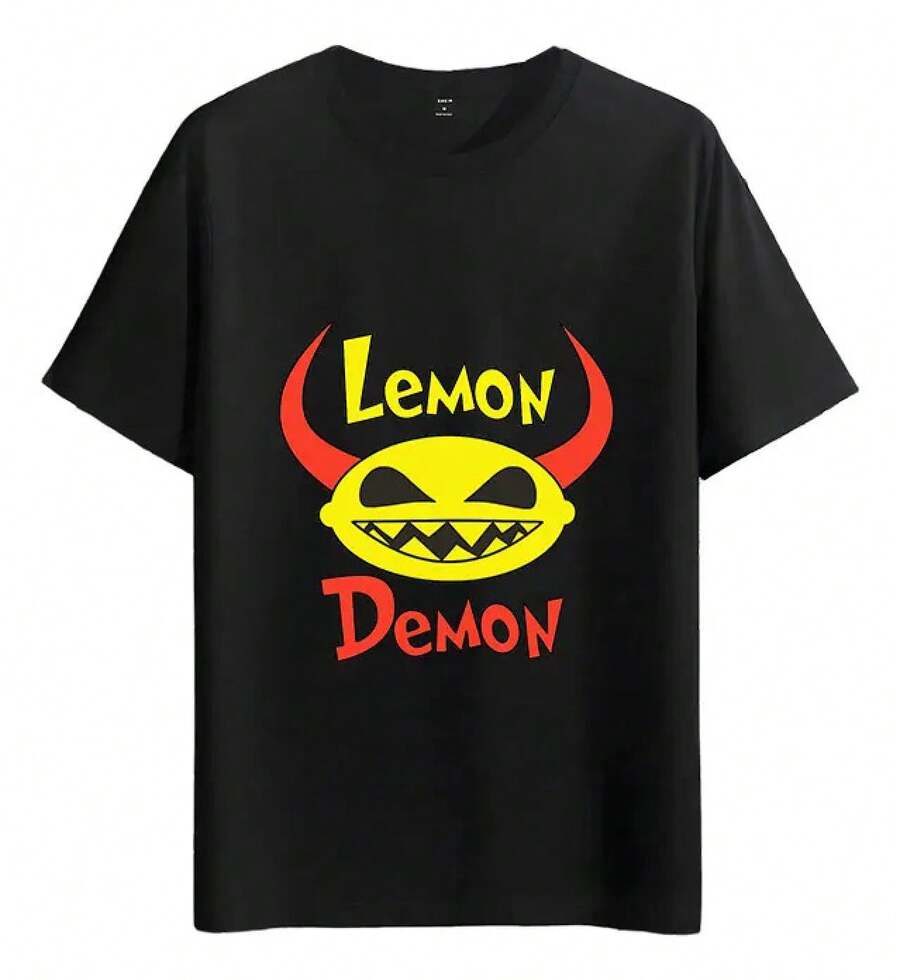Muscle Freaks Lemon Demon Cartoon Style T-Shirt - 黑色 - 查看 1