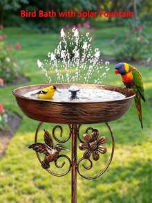Solar Powered Bird Bath Fountain Pump Kit – Floating Water Sprinkler For Garden Pond, Outdoor Birdbath, Patio Decoration – Attract Birds With Gentle Water Flow - Hummingbird Bath Fountain Combination - View 5