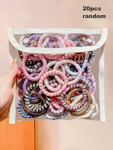 20/10 piezas/Set Scrunchies de pelo estilo retro INS, minimalistas y vintage pero duraderos, con diseños de cuadros tejidos multicolor - Adecuados para niñas y adolescentes, aptos para uso diario, citas, escuela, vacaciones, graduación, fiestas, para crear fácilmente un aspecto suave y dulce - Multicolor - Ver 9