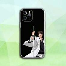 2026 Youthful And Modern Cell Phone Case, Anime And Cartoon Print, MX, Urban Style ActualB-Bleach Anime Aizen Phone 16, 15, 14, 13, 12, 11 Pro, Plus, X, XS, XR, SE4, E Transparent Soft Cover Iphone17 Promax - Z1 - 查看 6