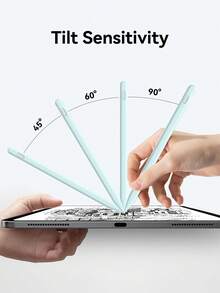 Bút Apple Pencil thế hệ thứ 2 sạc không dây từ tính, kèm cáp sạc, tương thích với iPad A16/10/9/8/7/6, Mini 7/6/5, Air 5/4/3, Air 11" M3/M2, Air 13" M3/M2, Pro 11" M5/M4/4/3/2/1, Pro 12.9" 6/5/4/3, Pro 13" M5/M4, 90mAh, màu xanh dương. - Màu xanh nhạt - Xem 9
