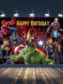 Marvel 蜘蛛人背景布 - 生日派對裝飾與佈置材料、背景牆裝飾、生日拍照背景、橫向攝影背景布，適用於節日派對、家庭聚會等 - 多款 - 查看 12