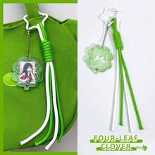 Lucky Four-Leaf Clover 1-Inch Photo Frame Keychain, Idol Photo Card Holder Set, Elevator Card Holder, High Definition, Scratch-Resistant - A - View 10