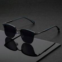 Men's Fashion Sport Half-Frame , Stylish Glasses For Men, Sports-Inspired Design, Suitable For Fitness And Vacation - 黑色 - 查看 9