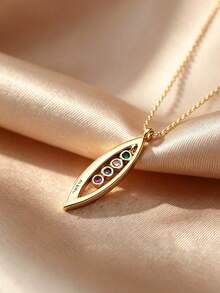 1 chiếc vòng cổ đá quý hình lá theo tháng sinh, vòng cổ hình bầu dục, quà tặng gia đình, vòng cổ gia đình, quà sinh nhật, quà tặng bà, quà tặng Ngày của Mẹ cho cô ấy - Kiểu lá - Xem 2
