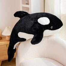 1 Peça Boneco de Pelúcia Realista de Orca, Tubarão, Golfinho e Leão Marinho de 25cm/9,84in, Macio e Confortável, Pode Ser Usado Como Travesseiro ou Almofada. Boneco de Pelúcia de Tubarão Fofo Adequado para Brincadeiras Diárias de Crianças, Ideal para Alívio do Estresse e Companhia na Hora de Dormir, Presente de Natal Perfeito para Crianças, Namorada, Mulheres, Família e Amantes de Tubarões. - Multicolorido - Visão 12