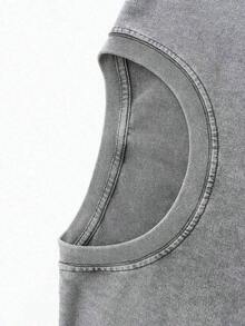 Camiseta de manga corta con cuello redondo y estampado gráfico decorativo de Nirvanas para hombre| Tela Lavada Suave| Conjuntos Casuales de Estilo Grunge Rock| Camiseta Gráfica para Hombre, Moda Urbana - Blanco - Ver 2
