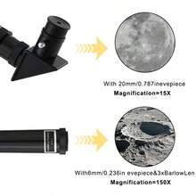 1pc Astronomical Telescope With Tripod, 90x Refracting Telescope And Moonlight Filter, Suitable For Beginners Adults/Children Astronomy Enthusiasts To Explore Moon And Stars - Multicolor - View 6