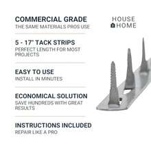 17" Upholstery Metal Tack Strips, Fabric Reupholstery Supplies For Furniture, Couch, Chair, And Sofa, Includes Instructions, 5-Pack - Silver - View 3