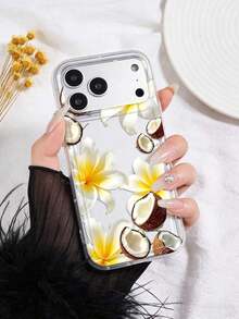 Funda de silicona líquida para teléfono móvil con patrón de flores de hibisco, protección de Body completo, a prueba de golpes y caídas, de goma suave TPU compatible con iPhone / Galaxy - Multicolor 7 - Ver 5