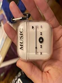 Funda protectora transparente de TPU con pantalla temática, adecuada para auriculares inalámbricos de 4ta generación, Pro 3/1/2, Pro 3ra generación, Pro 2da generación, regalo de cumpleaños perfecto para familiares y amigos - Gráfico del reproductor de música - Ver 4