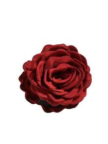 1pc Multi-Layer Fabric Rose Hair Clip, Large Size Hair Barrette, Women's Hair Accessory. Ideal For Vacations, Summer Outfits And Beach Looks. - Shark Clip - View 9