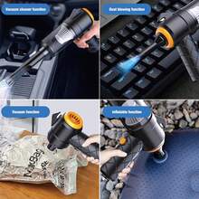 Wireless Portable Mini Handheld Vacuum Cleaner With Emergency Functions: Seatbelt Cutter, Window Breaker Spike. Suitable For Car, Home, Office And Pet Areas Vacuuming, Dusting And Air Cleaning - Multicolor - View 7