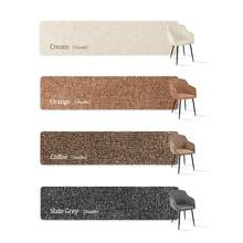 Goeurvant Contemporary Vertical-Stripe Upholstered Dining Chairs With Armrests & Metal Legs For Dining Room, Kitchen, Living Room - Set Of 2 / Set Of 4 / Set Of 6--Cream-Chenille - 奶油 - 查看 9