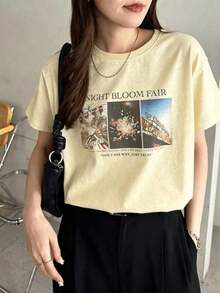 Women T-Shirts - Apricot - View 2