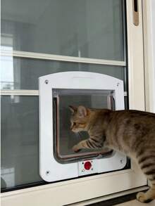 2 Locking Modes Pet Door, Suitable For Cats And Small Dogs, Windproof And Waterproof Door Curtain, Easy To Install Indoor And Outdoor Cat And Dog Door - one-size - View 7