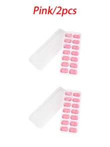 1/2 pièces Bac à glaçons en silicone avec couvercle amovible, moule à glace souple à démoulage facile, empilable et réutilisable, convient pour la maison, le réfrigérateur, le bar, les cocktails, les boissons, l'utilisation estivale - multicolore - Voir 12