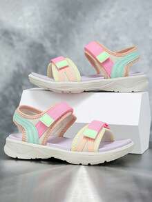 Girls' Sports Sandals, Outdoor Open-Toe Beach Shoes, Breathable Non-Slip Athletic Shoes, Suitable For Summer Outdoor Play And Leisure - Pink - View 2