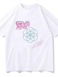 playeras de mujer Zayn Malik Vegas Mandala Tee Zayn Tour 2026 Graphic Clothes Short Sleeve Cotton High Quality Top Women Men Trendy Loose T Shirts - Blanco - Ver 1