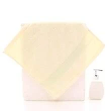 3 Pcs Solid Color Square Daily Towels Thickened Soft Skin Friendly Absorbing No Lint Household Face Hand Wiping Cloths Multi-Scene Home Daily Use Practical Household Holiday Present Thanksgiving Ready To Ship Ships Fast - Yellow - View 2