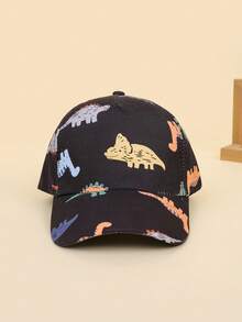 1pc Kids Cartoon Dinosaur Animal Print Hat, Unisex Fashionable Versatile Baseball Cap, Sun Protection, Suitable For Spring, Summer, Autumn - 1PC - View 20