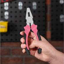 24pcs Pink Home Repair Tool Set, Portable Manual Tool Kit With Hammer, Vise, Wrench, Screwdriver, Etc., Suitable For DIY Projects And Car Emergency Repair, Fashionable Pink Tool Set With Neat Storage Design - 24Pcs Set-Pink - View 7
