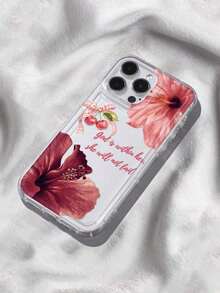 Phone Case With Floral And Butterfly Print Compatible With IPhone And Galaxy, Protective Case With Christian Cross And Bible Verse - Aneka warna 4 - View 4