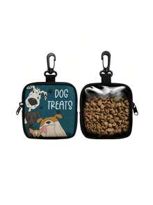 1pc Cartoon Pattern Pet Treat Bag, Portable Training Set, With Hook Zipper Bag, Cat Food Bag, Dog Food Bag, Pet Bag - Multicolor - View 8