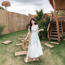 Women Long Dresses - Blue Long - View 3