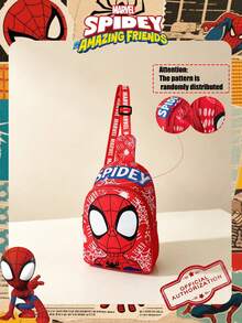 1 chiếc túi đeo chéo in hình Người Nhện chính hãng Marvel, túi đeo vai thường ngày cho bé trai, túi nhẹ có dây đeo điều chỉnh được, ví đựng tiền xu hoạt hình, phù hợp cho bé trai, người hâm mộ trẻ tuổi, học sinh, tuyệt vời cho đi học hàng ngày, vui chơi ngoài trời, tham quan công viên giải trí, kỳ nghỉ, tiện lợi để đựng đồ ăn nhẹ. - Đỏ - Xem 2