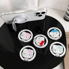 SANRIO Hello Kitty贝壳图案磁性手机支架,360°旋转MagSafe指环支架,少女蝴蝶结设计 - 彩色 - 查看 2
