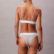Calvin Klein Icon Cotton Modal Post Surgery Lightly Lined Triangle Bralette QF8507 Underwear  Women  Bras + Bralettes - Grey Heather - 查看 5