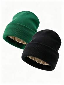 Women's Silky Satin Knit Hat - Anti-Static, Non-Frizzy, Warm For Winter - Multicolor - View 25