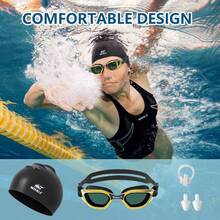 Swim Goggles Adult Swim Goggles Anti Fog Swimming Goggles Wear Comfortable Polarizing Swim Goggles Adult/Unisex - Bright Gold - View 4
