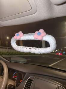1pc Flowers Plush Rearview Mirror Cover, Protective Rearview Mirror Decoration Cover, Anti-Collision Protection Cover For Car,Car Decoration, Car Accessories - 2 Flowers Separated - View 20