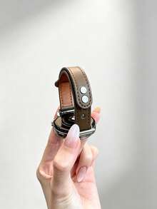 1件女款超纖皮革智慧手錶錶帶，兼容18mm/20mm/22mm，適用Galaxy Watch 8/7/6/5/4 (40mm, 44mm)，快拆彈簧銷，免工具安裝，穿戴方便，雙針扣錶帶，兼容 Watch GT6/5/4/3/Pro (46mm)，適用錶接口寬度18mm/20mm/22mm智慧手錶錶帶配件 - 咖啡棕 - 查看 4