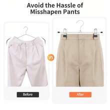 20/10pcs 360 Degree Rotatable Adjustable Non-Slip Metal Pant Hanger With Clips, Metal Jeans/Shorts Hanger, Closet Storage Rack To Save Space, Suitable For Balcony, Bedroom, Dorm, Back To School Dorm Storage - Multicolor - View 6