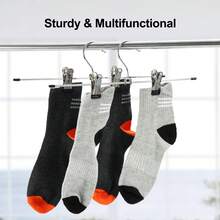 20/10pcs 360 Degree Rotatable Adjustable Non-Slip Metal Pant Hanger With Clips, Metal Jeans/Shorts Hanger, Closet Storage Rack To Save Space, Suitable For Balcony, Bedroom, Dorm, Back To School Dorm Storage - Multicolor - View 10