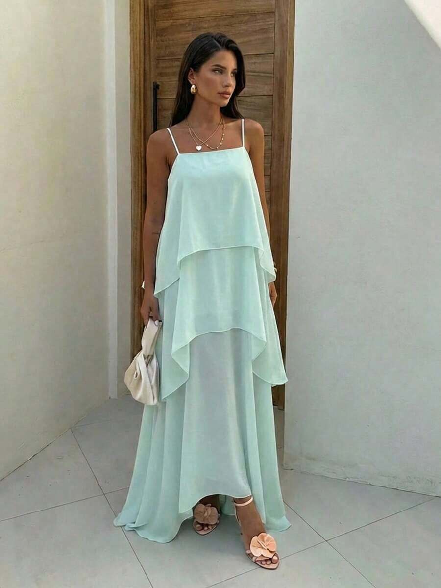 sfvsAloruh Vestido verde menta sin mangas de unicolor elegante para vacaciones, vestido verde salvia, Pascua, Día de San Patricio, Carnaval, cita nocturna, atuendo para concierto de mujeres, atuendo para concierto de country, vestido largo casual, atuendos de vacaciones en la playa para mujeres, vestido largo elegante, vestidos de cumpleaños para mujeres, vestido de graduación, vestido de dama de honor, bodas y eventos, vestido de fiesta de boda, vestidos de festivalvfdw V3PO - Azul - Ver 1