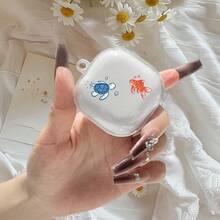 1 chiếc (Chỉ bao gồm hộp đựng tai nghe, không kèm phụ kiện) Tương thích với Galaxy BudsPro / Galaxy Buds 2pro/ Galaxy Buds Live/Galaxy Buds FE/ Galaxy Buds 4, Hộp đựng tai nghe trong suốt mềm mại, đa năng, thời trang với họa tiết rùa biển và cá vàng in UV, hộp đựng tối giản trong suốt cho tai nghe không dây 2pro. - Trong sáng - Xem 7