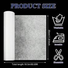 中厚度聚酯纖維單面黏合襯布，適合DIY手工藝與縫製項目，11.6英吋 X 30碼 - 單面熱壓黏合襯布，適用於縫製、拼布、縫製用品、手工藝、衣物、包袋與家居裝飾 - 多色 - 查看 16